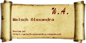 Welsch Alexandra névjegykártya