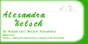 alexandra welsch business card